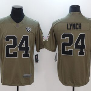 Nike Raiders 24 Marshawn Lynch Olive 2017 Salute To Service Limited Men Jersey