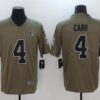 Nike Raiders 4 Derek Carr Olive 2017 Salute To Service Limited Men Jersey