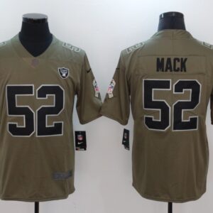 Nike Raiders 52 Khalil Mack Olive 2017 Salute To Service Limited Men Jersey
