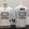 Raiders 52 Khalil Mack White With Silver Number Toddler Jersey
