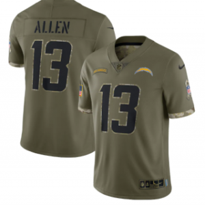 Nike Los Angeles Chargers 13 Keenan Allen Olive 2022 Salute To Service Limited Men Jersey