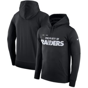 Nike Oakland Raiders Black Sideline Property Of Performance Pullover Men Hoodie
