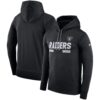 Nike Oakland Raiders Black Sideline Team Name Performance Pullover Men Hoodie