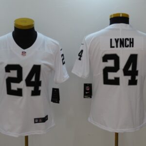 Nike Raiders 24 Marshawn Lynch White Vapor Untouchable Women Limited Jersey