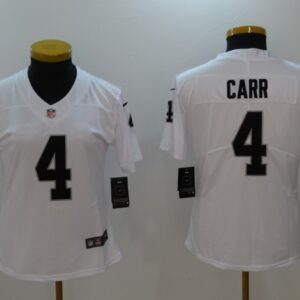 Nike Raiders 4 Derek Carr White Vapor Untouchable Women Limited Jersey