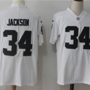 Nike Raiders 34 Bo Jackson White Vapor Untouchable Limited Men Jersey
