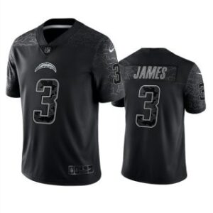 Nike Los Angeles Chargers 3 Derwin James Black Reflective Vapor Limited Men Jersey