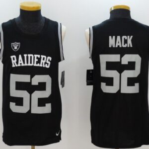 Nike Raiders 52 Khalil Mack Black Color Rush Name & Number Tank Top