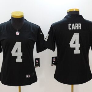 Nike Raiders 4 Derek Carr Black Vapor Untouchable Women Limited Jersey