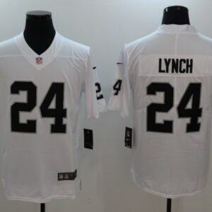 Nike Oakland Raiders 24 Marshawn Lynch White Vapor Untouchable Limited Men Jersey