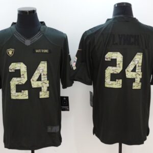Nike Raiders 24 Marshawn Lynch Anthracite Salute to Service Limited Jersey
