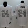 Nike Oakland Raiders 24 Marshawn Lynch White Color Rush Limited Men Jersey