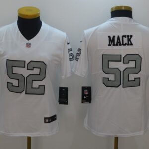Nike Raiders 52 Khalil Mack White Color Rush Women Limited Jersey