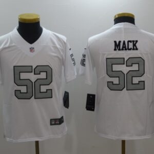 Nike Raiders 52 Khalil Mack White Youth Color Rush Limited Jersey