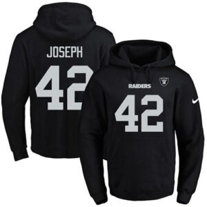Raiders 42 Karl Joseph Black Men Pullover Hoodie