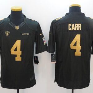 Raiders 4 Derek Carr Anthracite Gold Limited Jersey