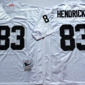Mitchell and Ness Raiders 83 Ted Hendricks White Throwback Jersey