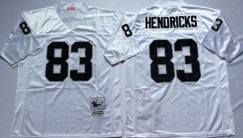Mitchell and Ness Raiders 83 Ted Hendricks White Throwback Jersey