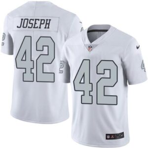 Raiders 42 Karl Joseph White Color Rush Men Limited Jersey