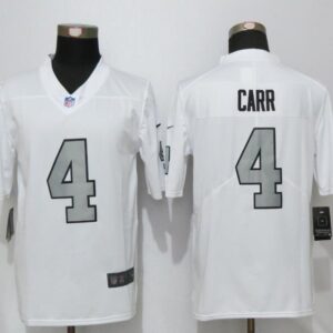 Raiders 4 Derek Carr White Color Rush Men Limited Jersey
