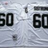 Mitchell and Ness Oakland Raiders #60 Sistrunk Throwback White Jersey