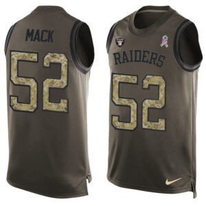 Nike Raiders 52 Khalil Mack Olive Green Salute To Service Tank Top