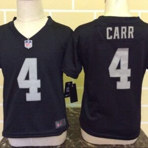 Raiders 4 Derek Carr Black Toddler Jersey