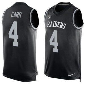 Raiders 4 Derek Carr Black Men Limited Tank Top Jersey