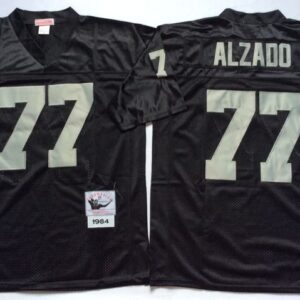 Mitchell and Ness Raiders 77 Lyle Alzado Black Throwback Jersey