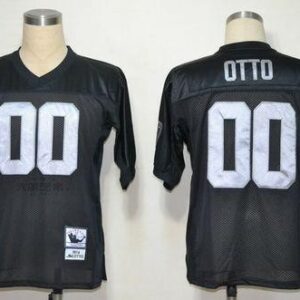Mitchell And Ness Raiders 0 Jim Otto Black Throwback Jersey