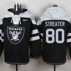 Raiders 80 Rod Streater Black Player Pullover Hoodie Sweatshirt