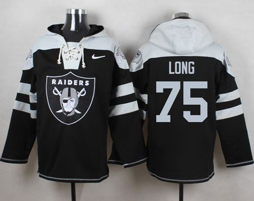 Raiders 75 Howie Long Black Player Pullover Hoodie Sweatshirt