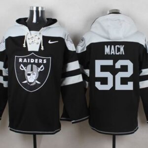 Raiders 52 Khalil Mack Black Player Pullover Hoodie Sweatshirt