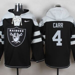 Raiders 4 Derek Carr Black Player Pullover Hoodie Sweatshirt