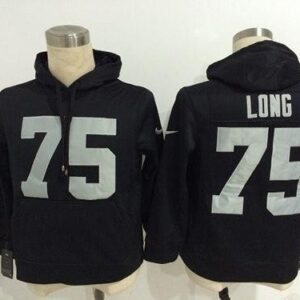 Oakland Raiders No.75 Howie Long Black Men's Football Hoodie