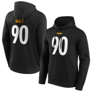 Pittsburgh Steelers 90 T.J. Watt Black Hoodie