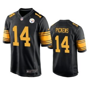 Steelers 14 George Pickens Black 2022 Draft Color Rush Limited Men Jersey