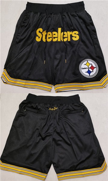 Pittsburgh Steelers Black Shorts (Run Small)
