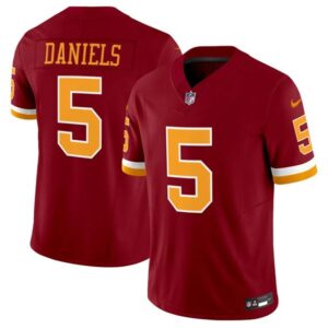 Nike Washington Commanders 5 Jayden Daniels Burgundy 2025 F.U.S.E. Throwback Vapor Limited Men Jersey