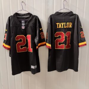 Washington Commanders 21 Taylor Black Vapor Limited Men Jersey