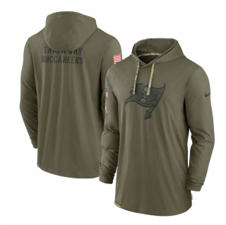 Tampa Bay Buccaneers 2022 Olive Salute to Service Tonal Pullover Hoodie