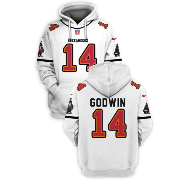Buccaneers 14 Chris Godwin White 2021 Stitched New Hoodie