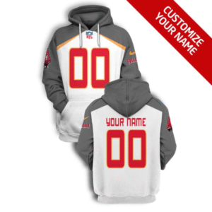 Buccaneers Customized Grey White 2021 Stitched New Hoodie