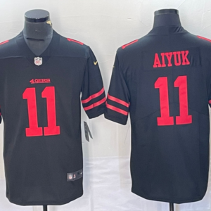49ers 11 Brandon Aiyuk Black 2020 Draft Vapor Limited Men Jersey