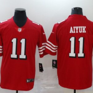 49ers 11 Brandon Aiyuk Red 2020 Draft Vapor Limited Men Jersey