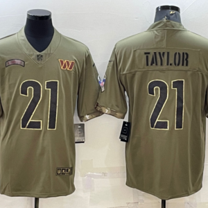 Nike Washington Commanders 21 Sean Taylor Olive 2022 Salute To Service Limited Men Jersey
