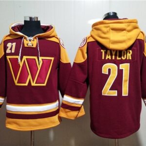 Nike Washington Commanders 21 Sean Taylor Burgundy Lace-Up Pullover Hoodie