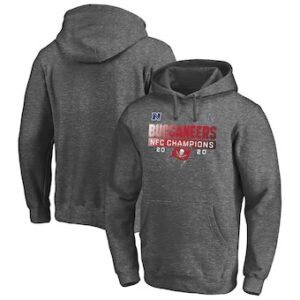 Buccaneers Branded Heather Charcoal 2020 NFC Champions Scramble Pullover Men Hoodie