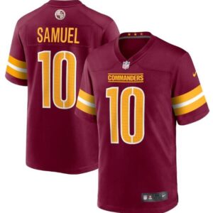 Nike Washington Commanders 10 Curtis Samuel 2022 Burgundy Game Men Jersey