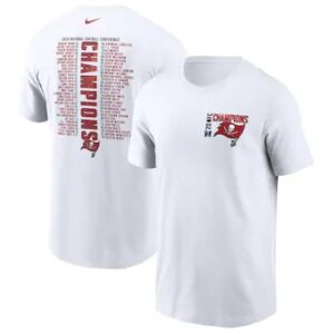 Buccaneers White 2020 NFC Champions Roster Men T-Shirt